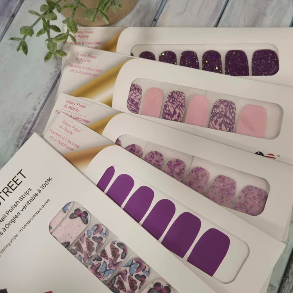 Color Street Purple Press On Nail Designs